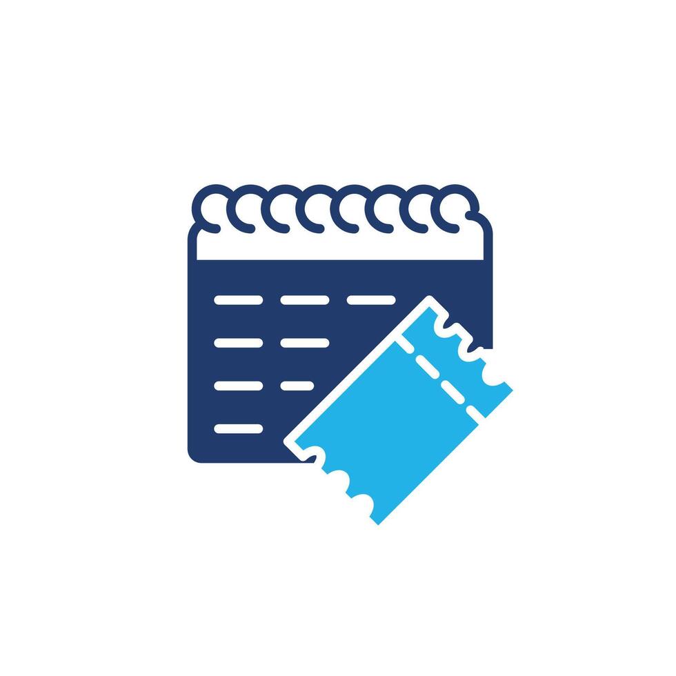 ticket effective date colored icon design good for web or mobile app vector