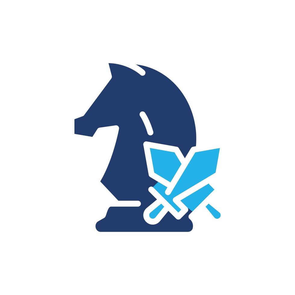 attacking chess strategy colored icon design good for web or mobile app vector