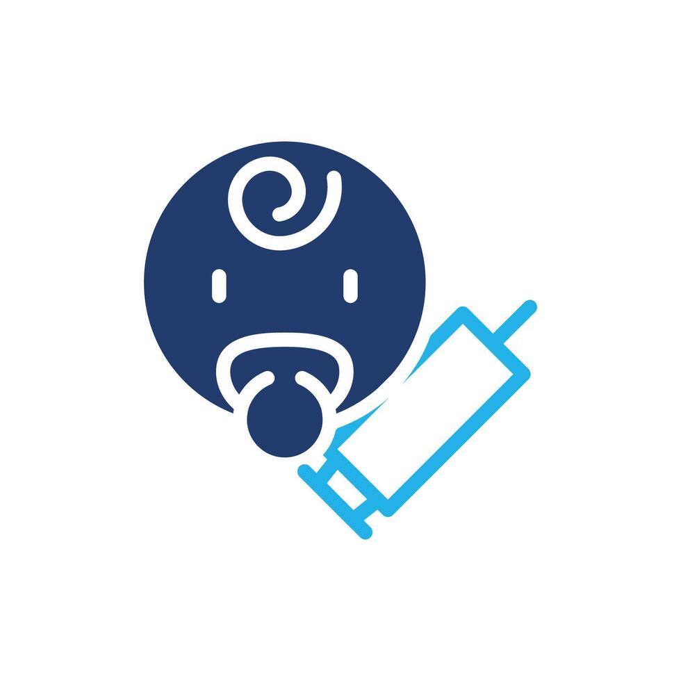 vaccine for children colored icon design good for web or mobile app vector