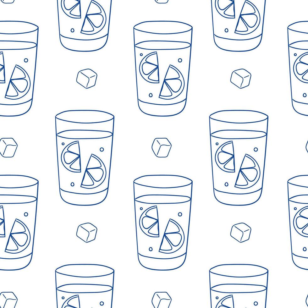 Refreshing lemon-lime drink pattern creating a cheerful summer vibe for casual occasions vector
