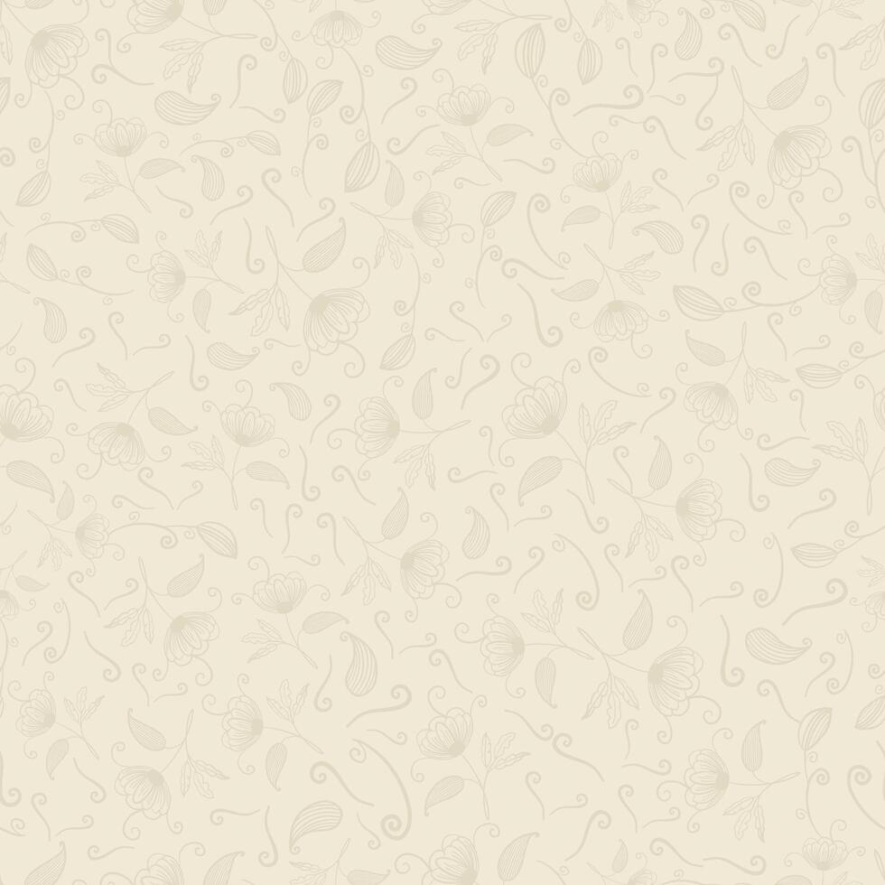 Baroque wallpaper. Decorative floral elements seamless fabric design pattern vector