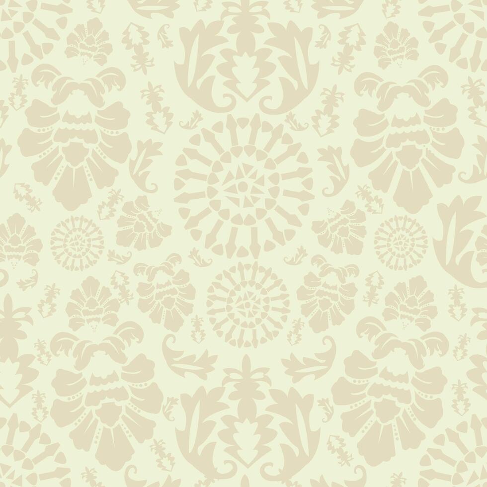 Baroque wallpaper. Decorative floral elements seamless pattern vector