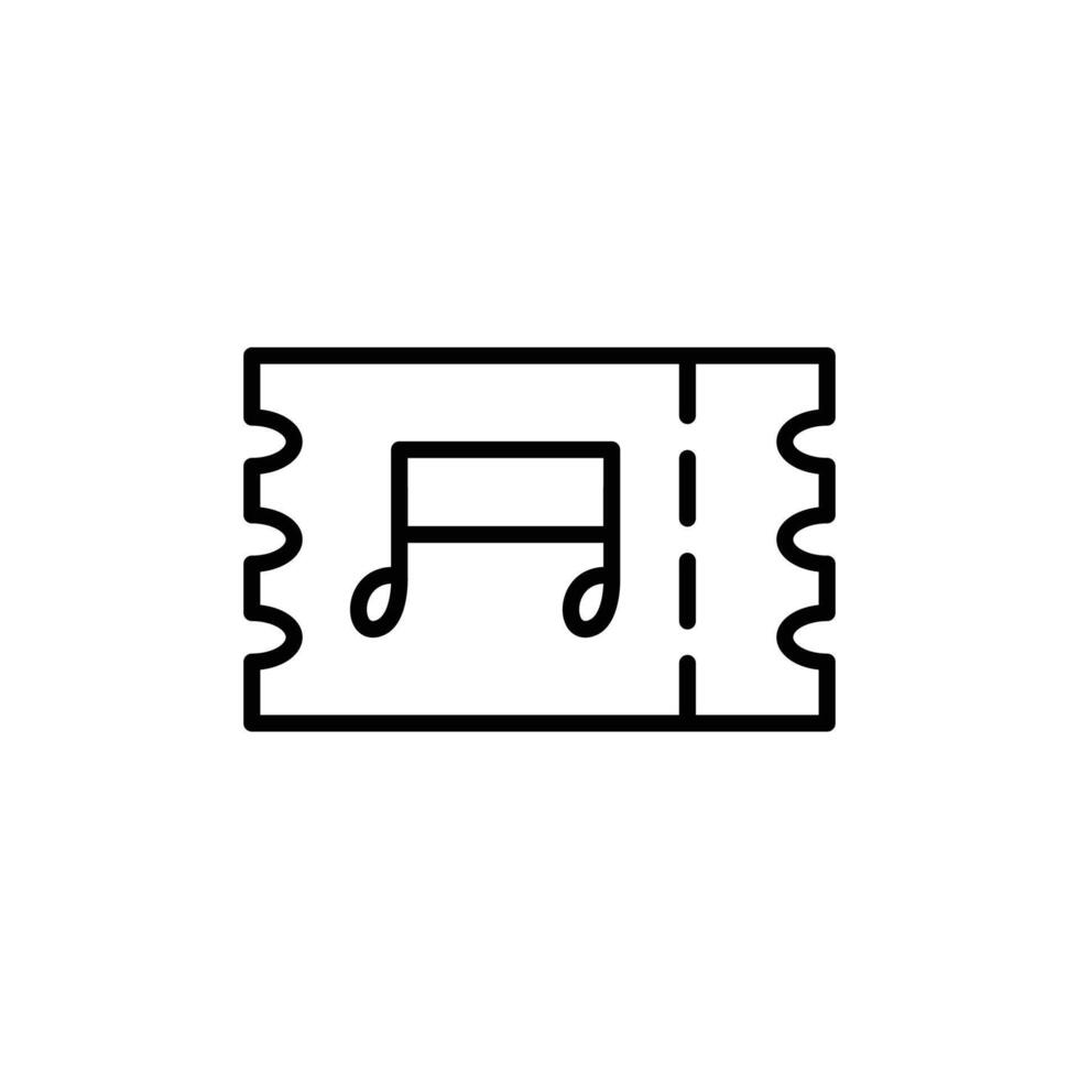 music concert ticket outline icon design good for web or mobile app vector