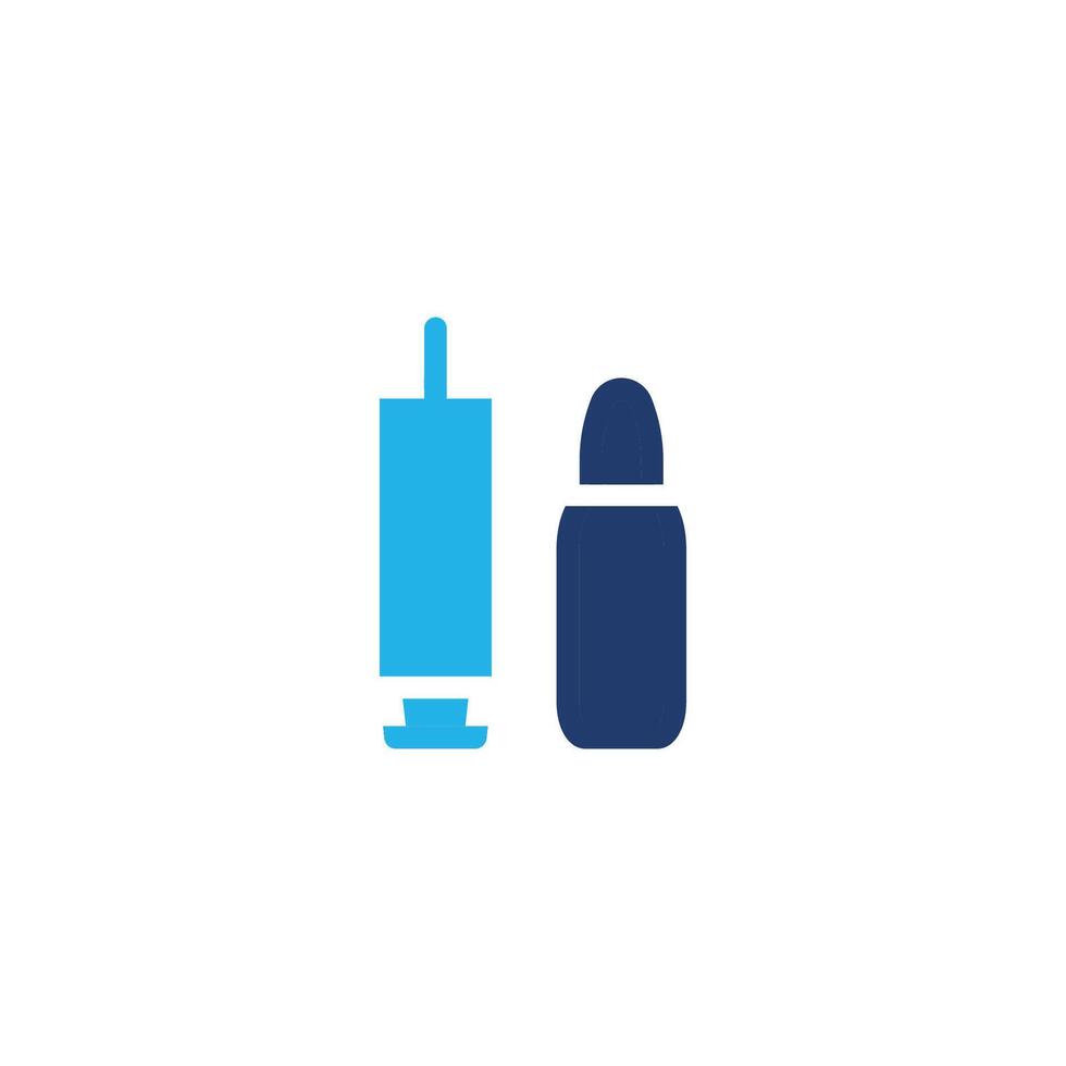 vaccine and medical syringe colored icon design good for web or mobile app vector