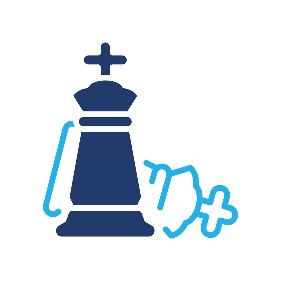 Checkmate king down colored icon design good for web or mobile app vector