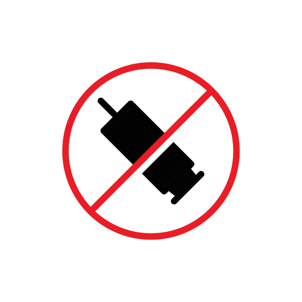 no Vaccine solid icon design good for web or mobile app vector