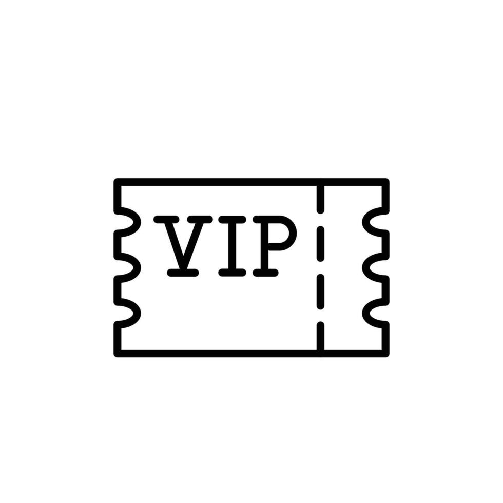 vip ticket outline icon design good for web or mobile app vector