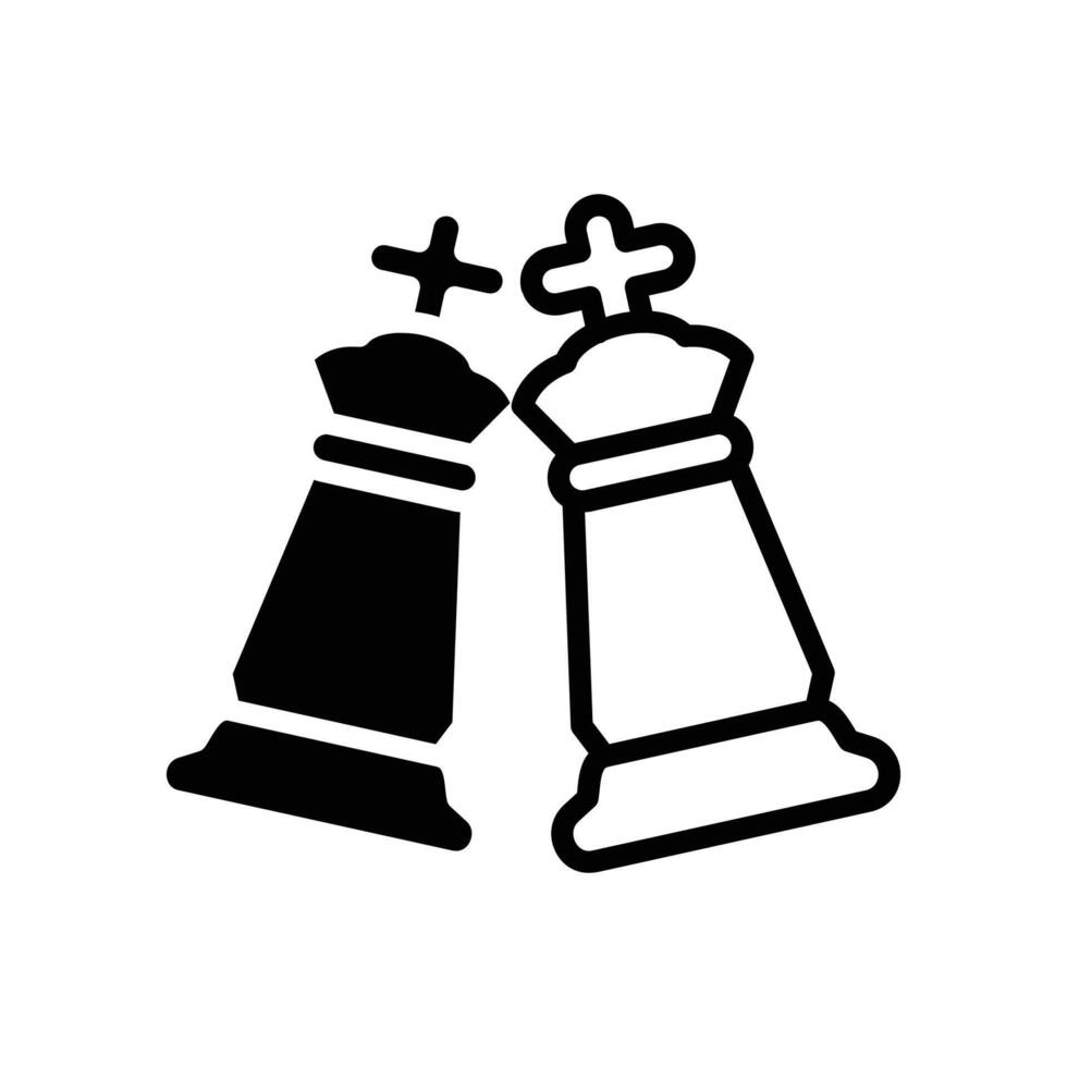 draw in chess solid icon design good for web or mobile app vector