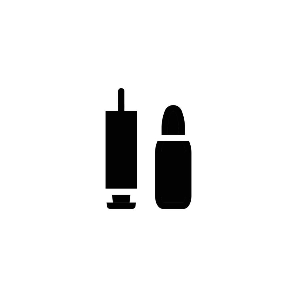 vaccine and medical syringe solid icon design good for web or mobile app vector