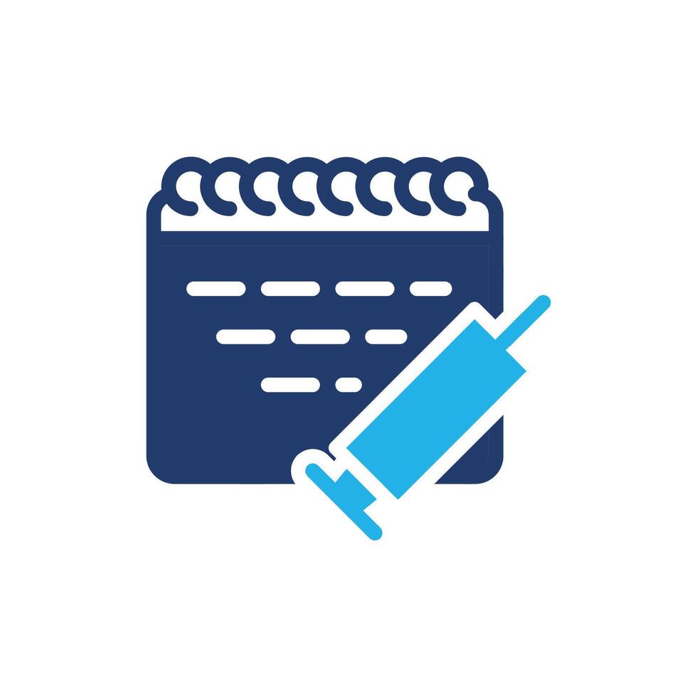 Vaccine schedule colored icon design good for web or mobile app vector