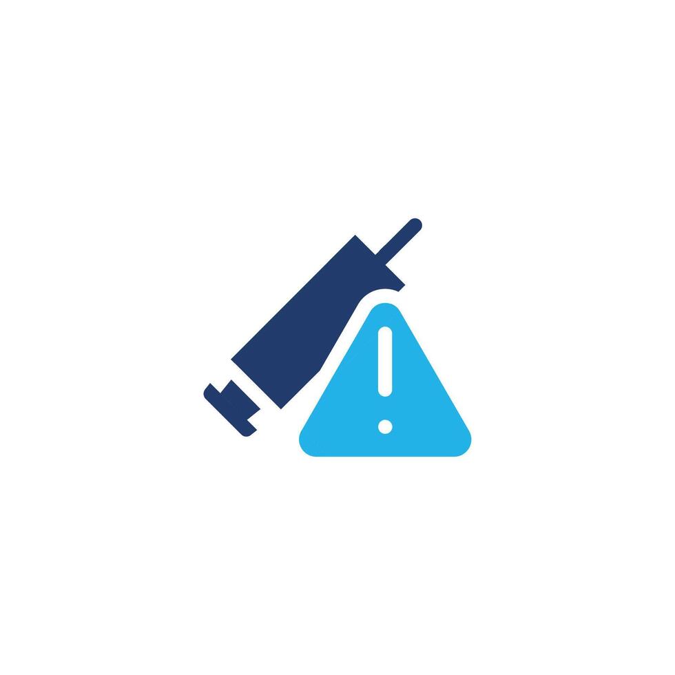 vaccination alert colored icon design good for web or mobile app vector