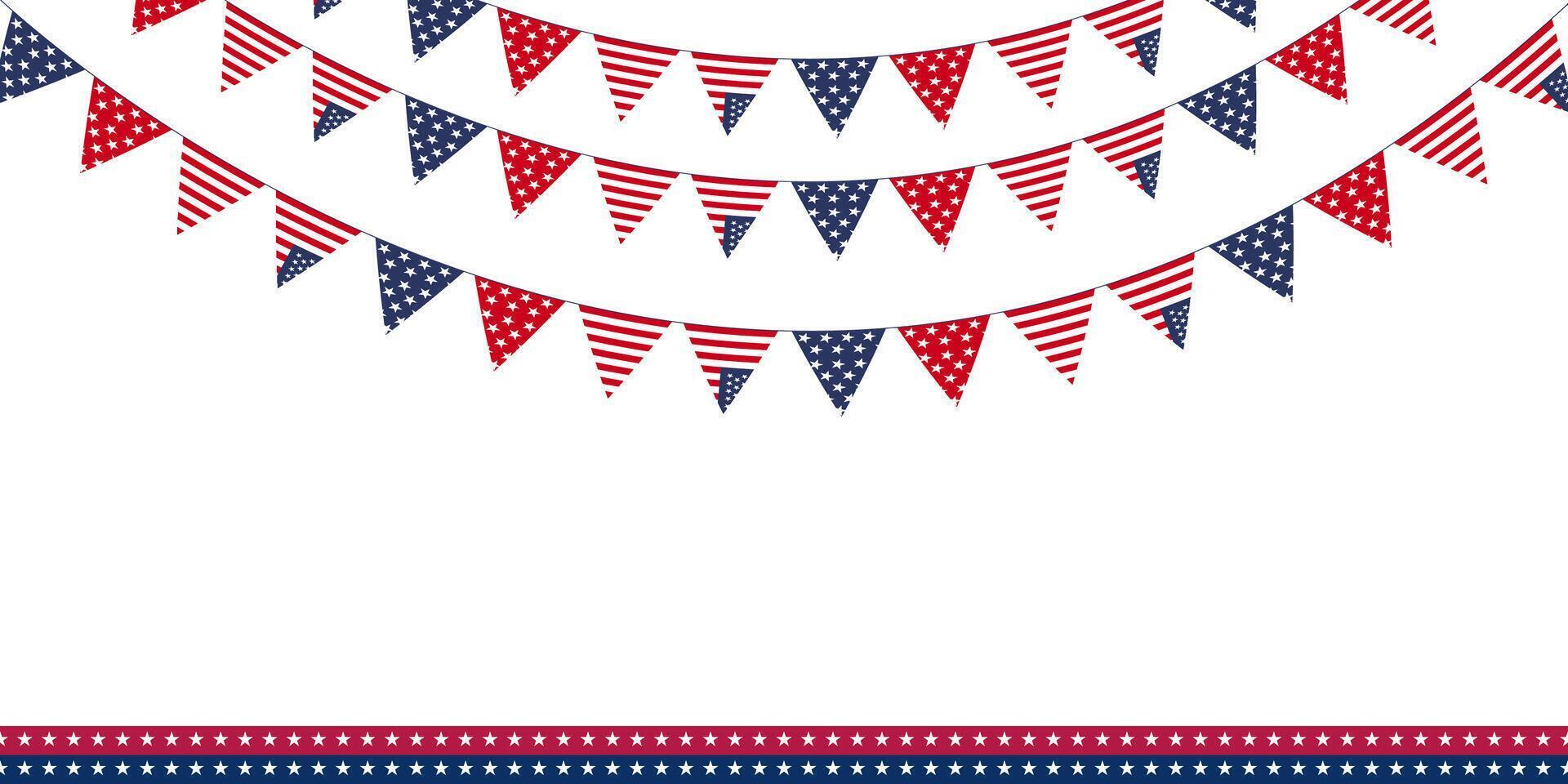 USA Stars Border Frame Template background vector