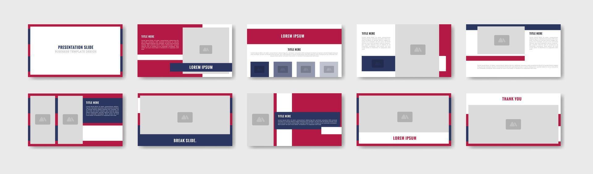 Business presentation template design. Minimalis, modern and keynote background vector