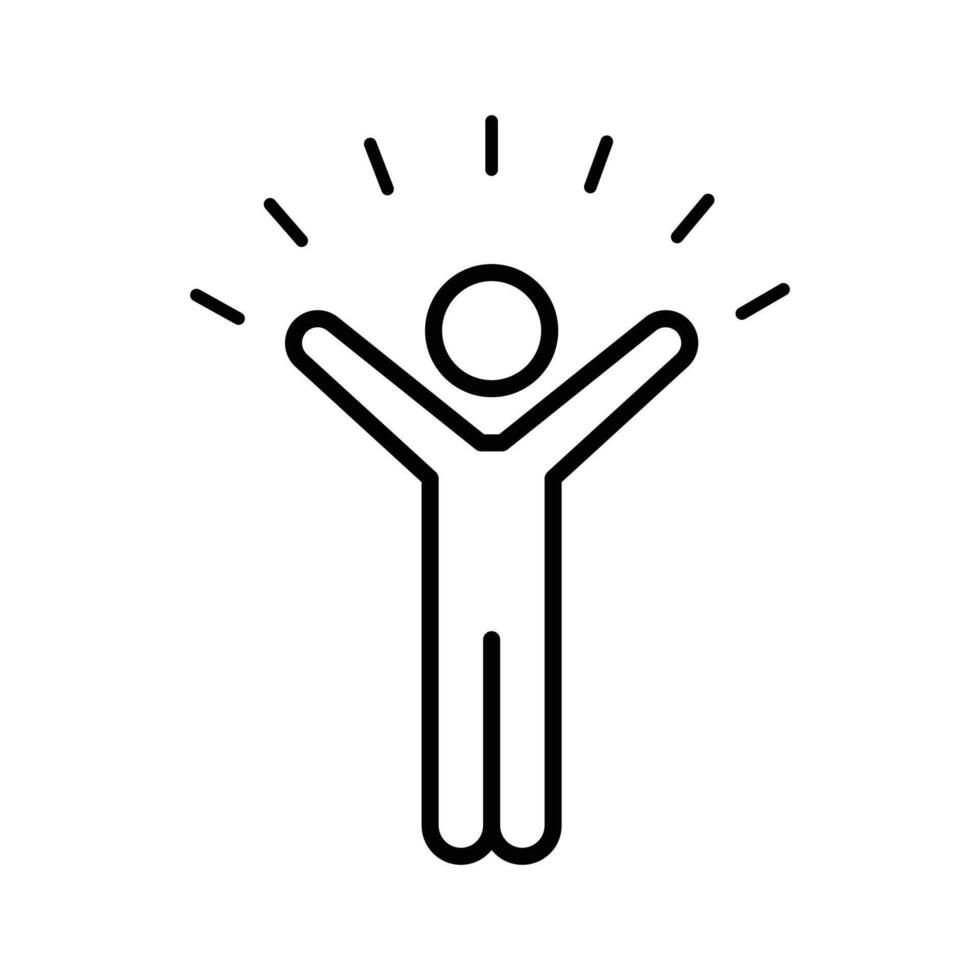 a happy person illustration icon vector