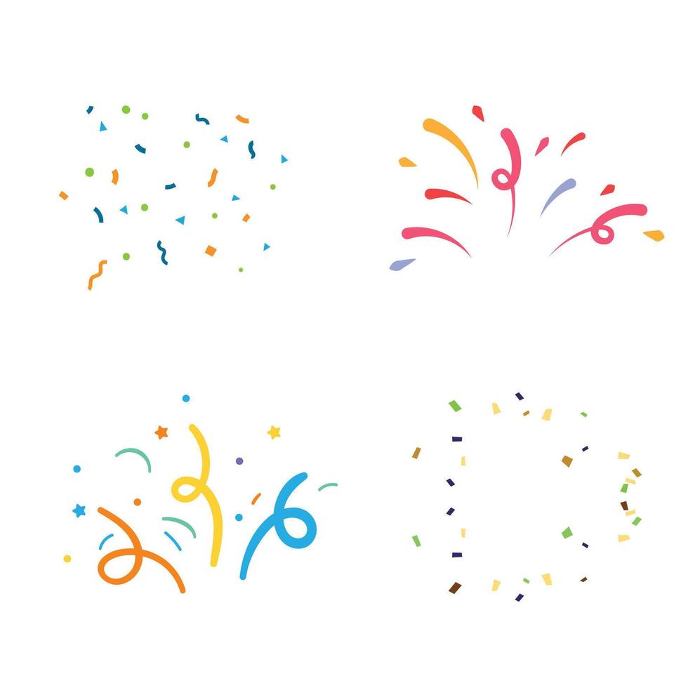 Colorful Confetti Explosion for Celebratory Events vector