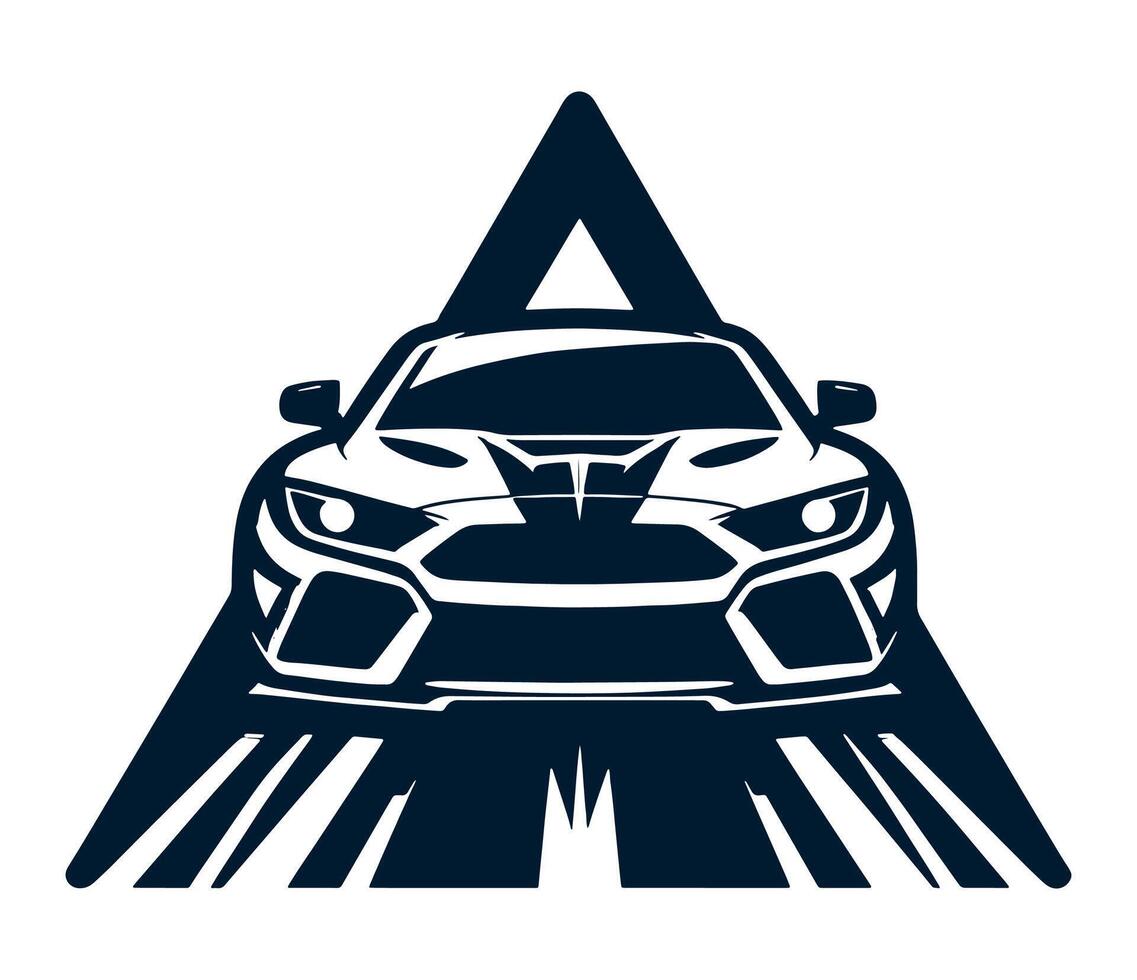 A car logo with a triangle shape vector