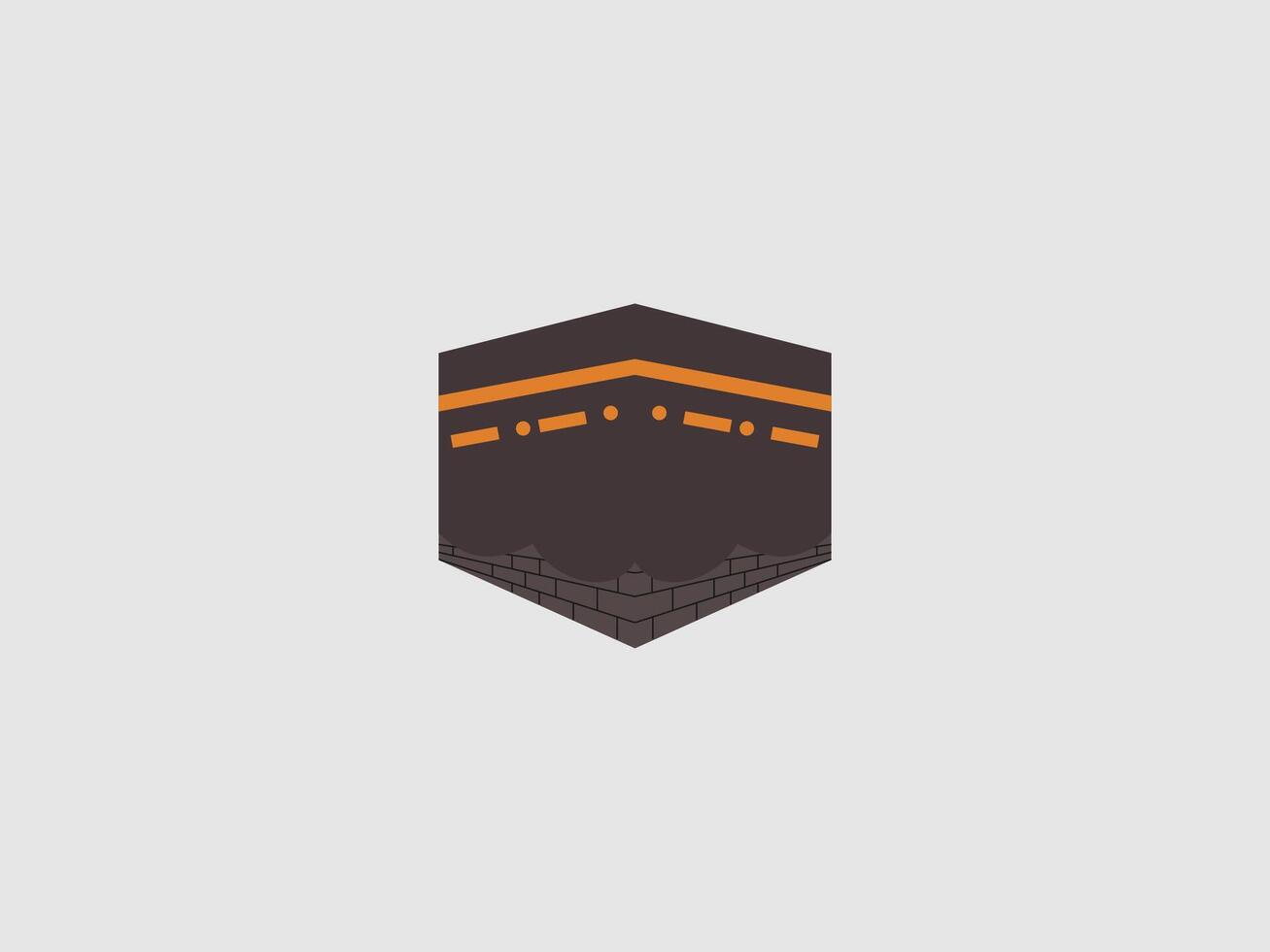 A minimalist graphic representation of the Kaaba vector