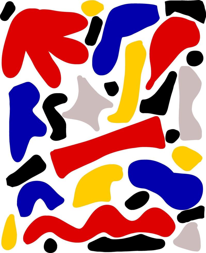 Abstract Composition of Colorful Geometric form vector