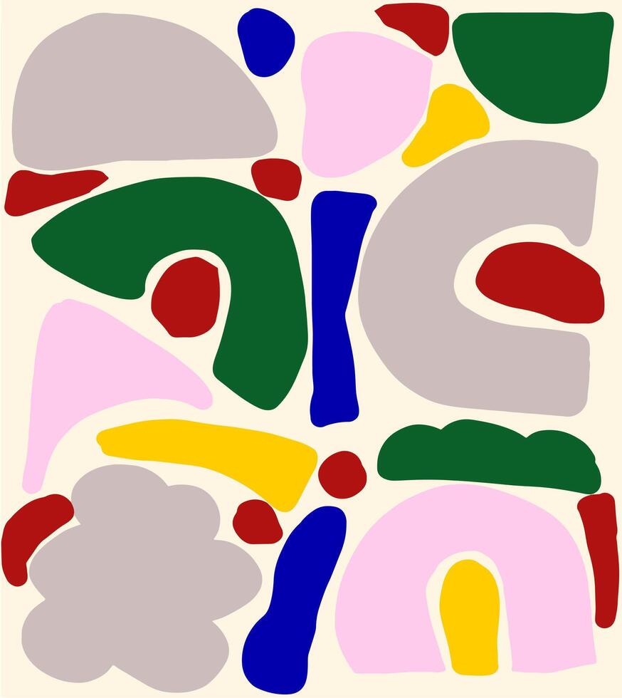 Abstract Composition of Colorful Geometric Shape vector