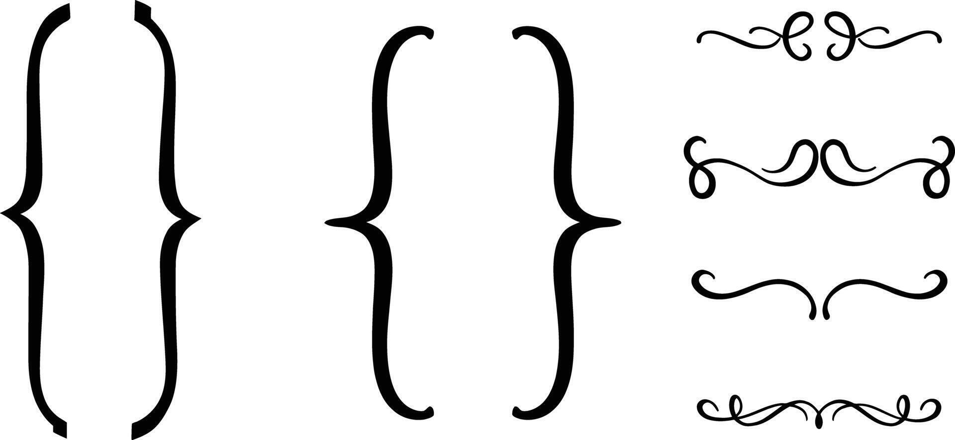 A set of different types of decorative elements vector