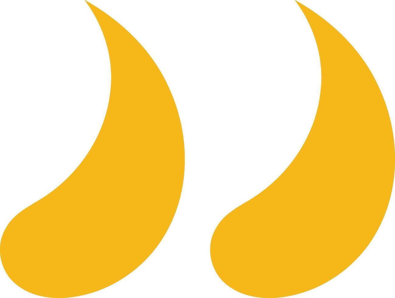 Two yellow speech bubbles with a white background vector