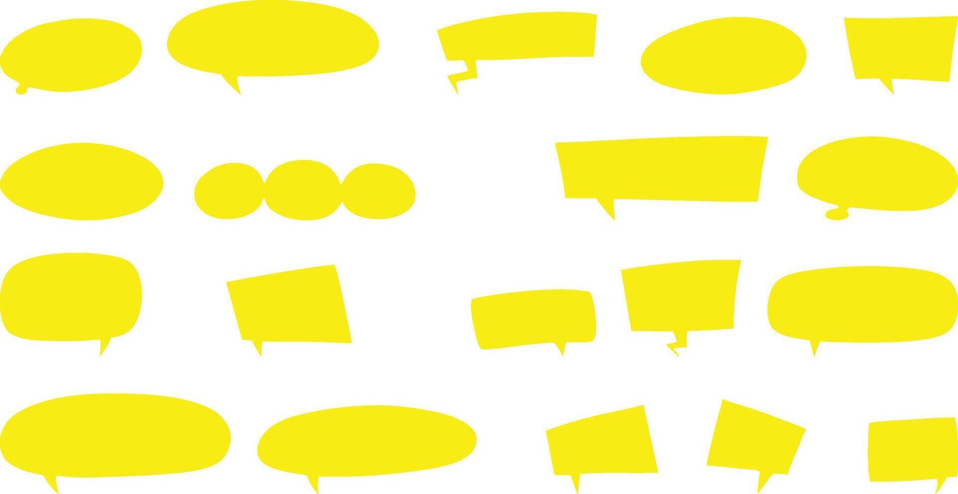 Yellow speech bubbles vector