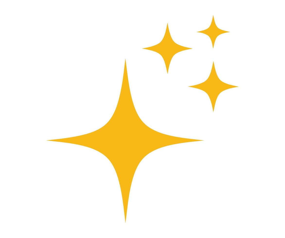A yellow star with a few stars around it vector
