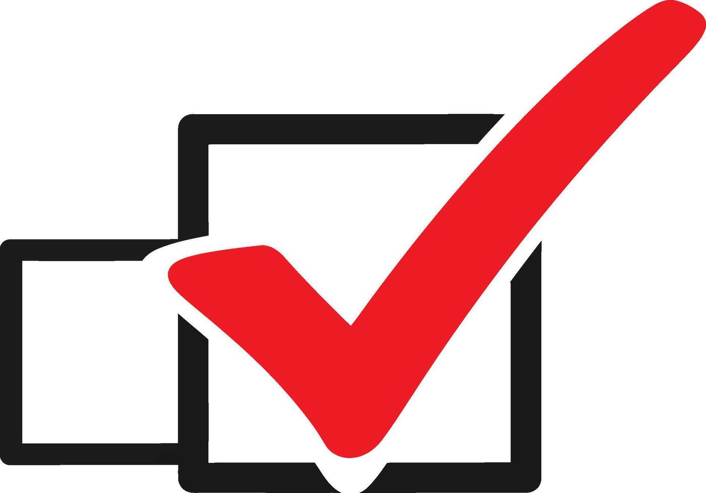 A check mark on a tablet computer vector