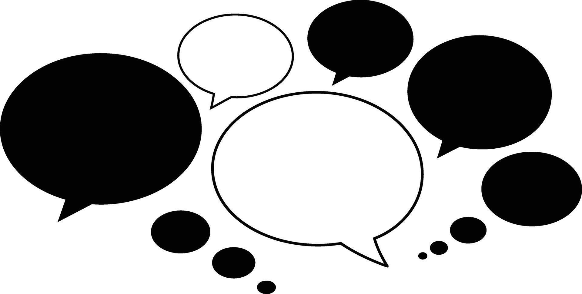 Speech bubbles clip art vector
