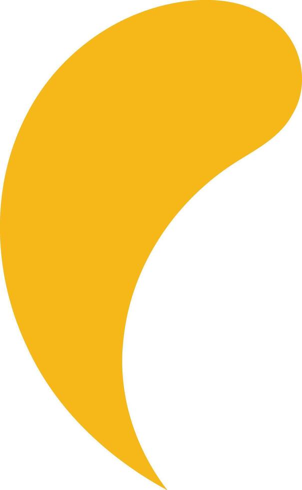 A yellow speech bubble with a white background vector