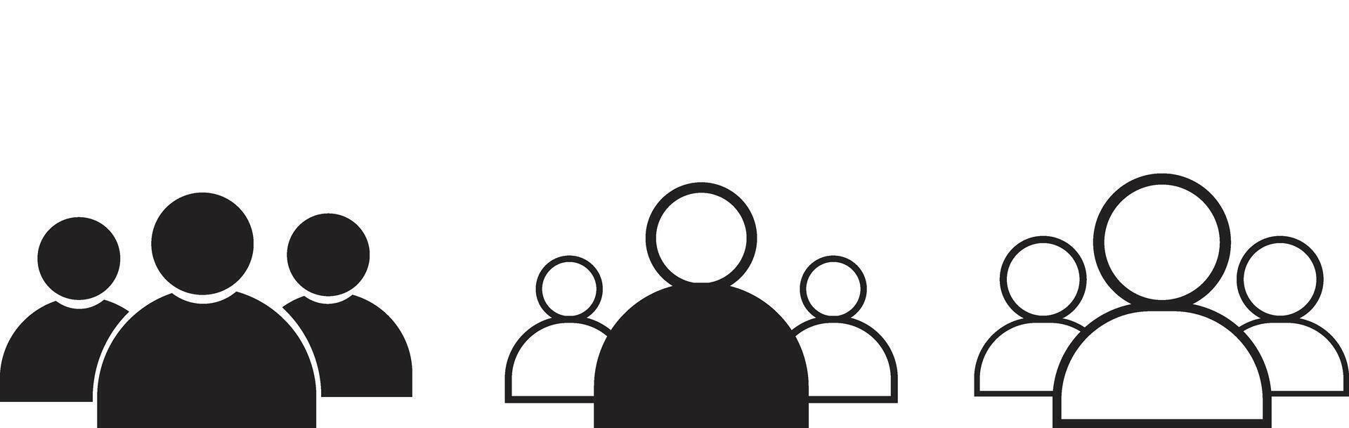 People icon set illustration vector