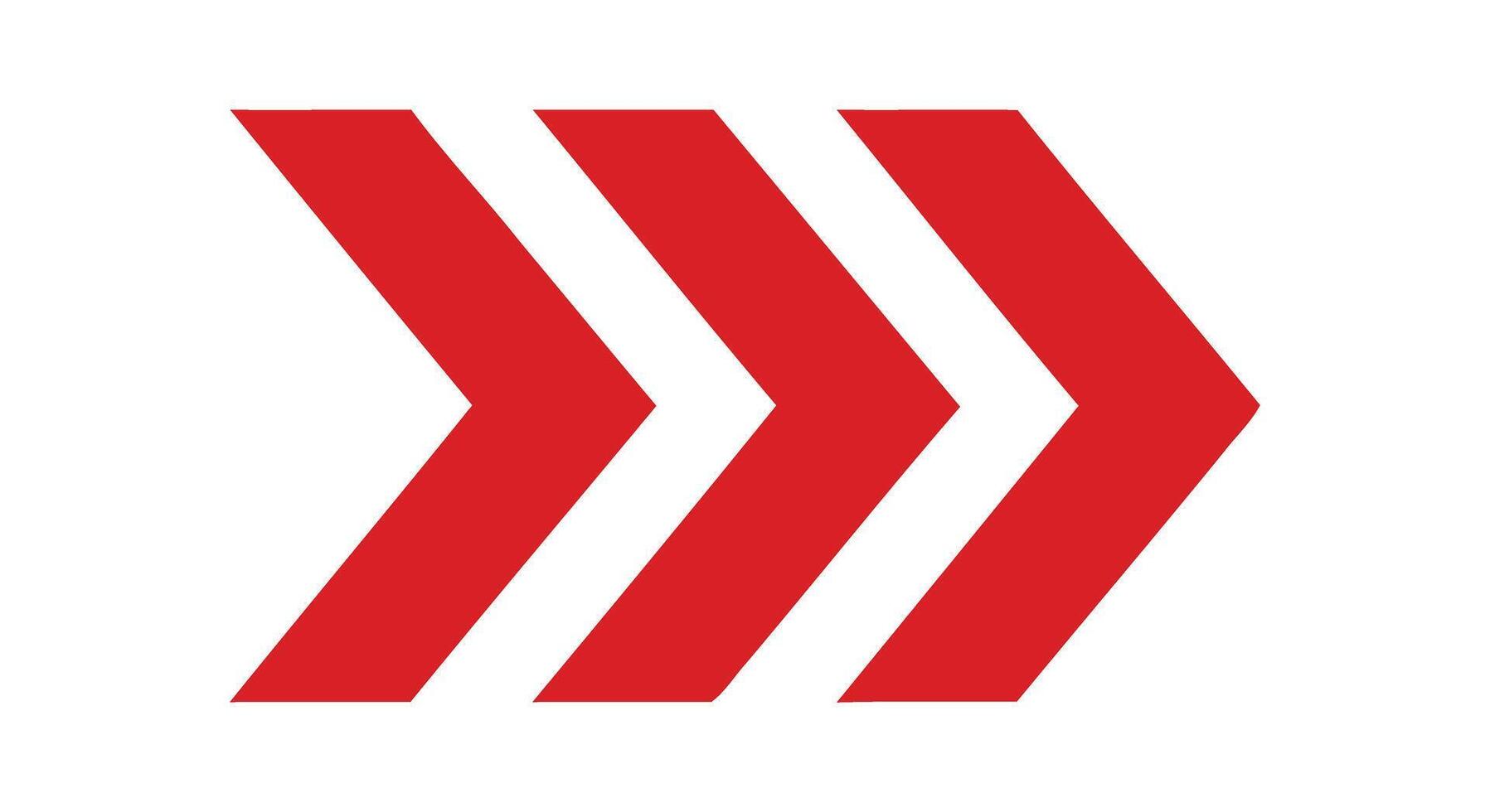 A red and white arrow logo vector