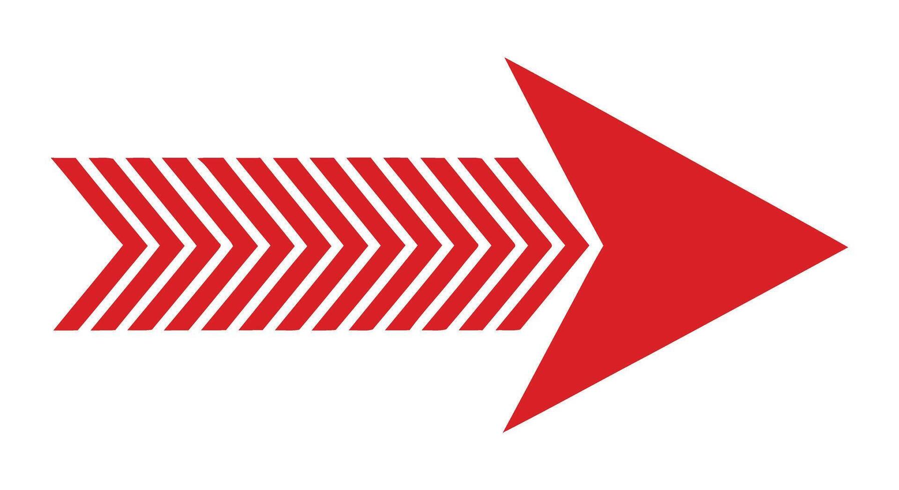 A red arrow pointing to the right vector