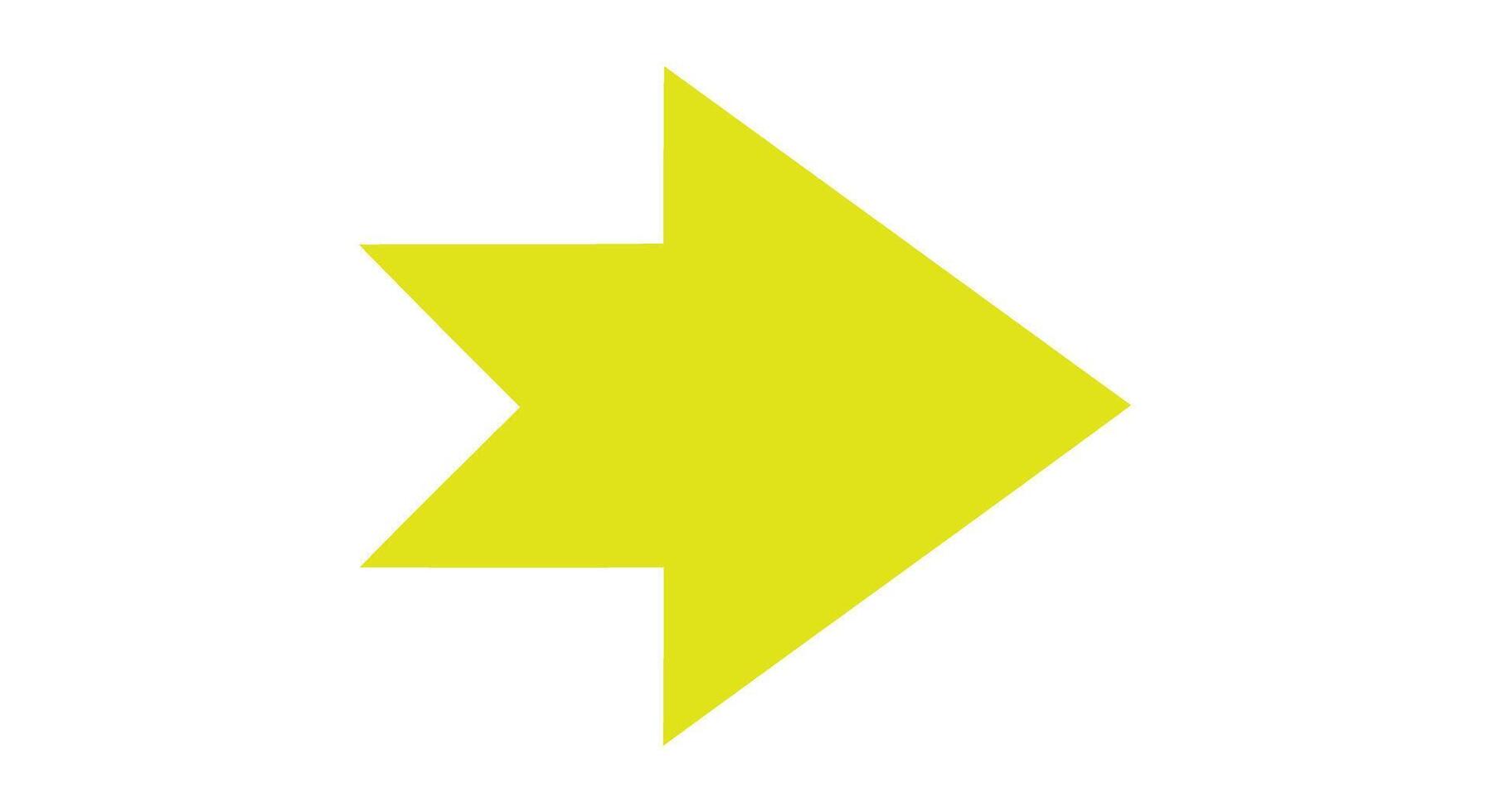 Yellow arrow icon vector