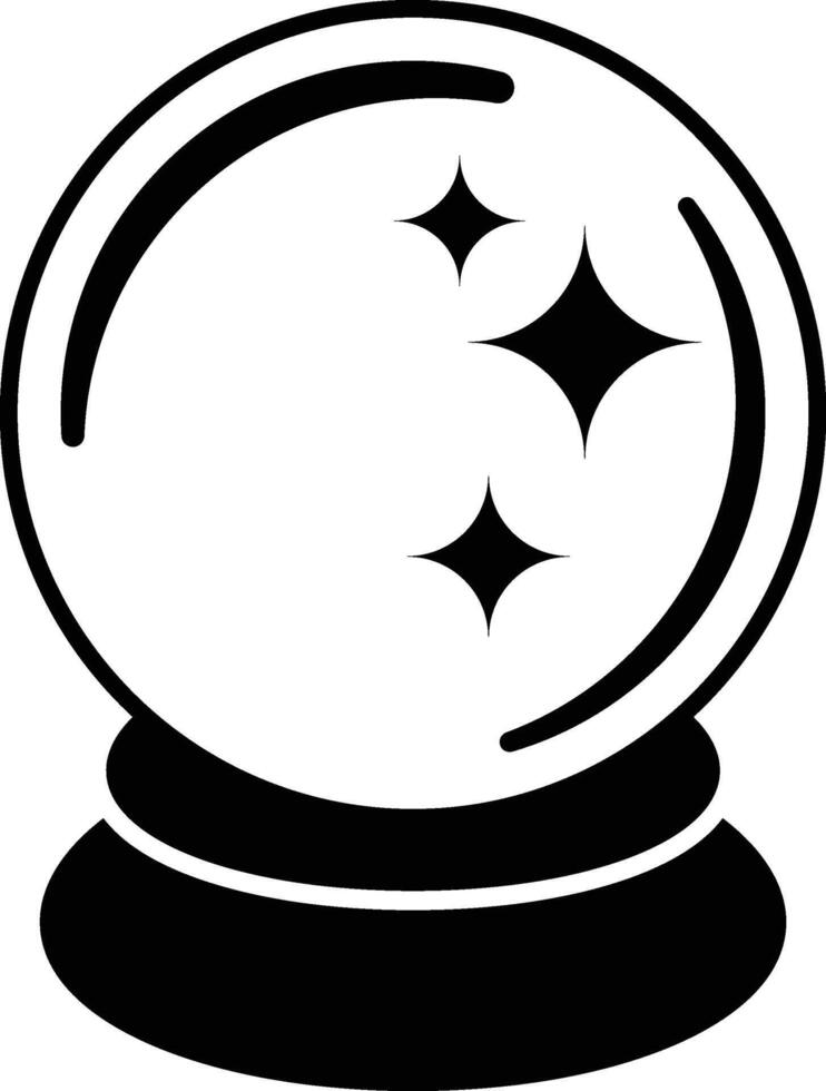 Mystical Crystal Ball on Ornate Pedestal vector
