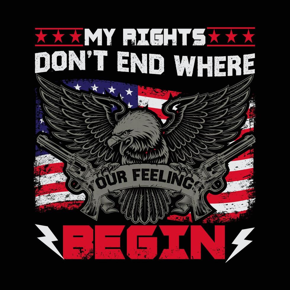 My rights do not end where our feelings begin vector