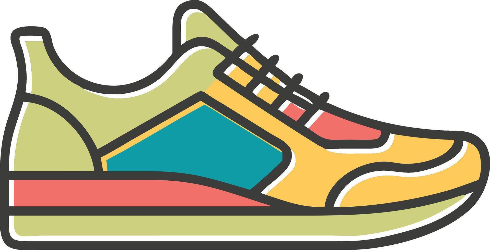 Colorful Athletic Running Shoe Illustration vector
