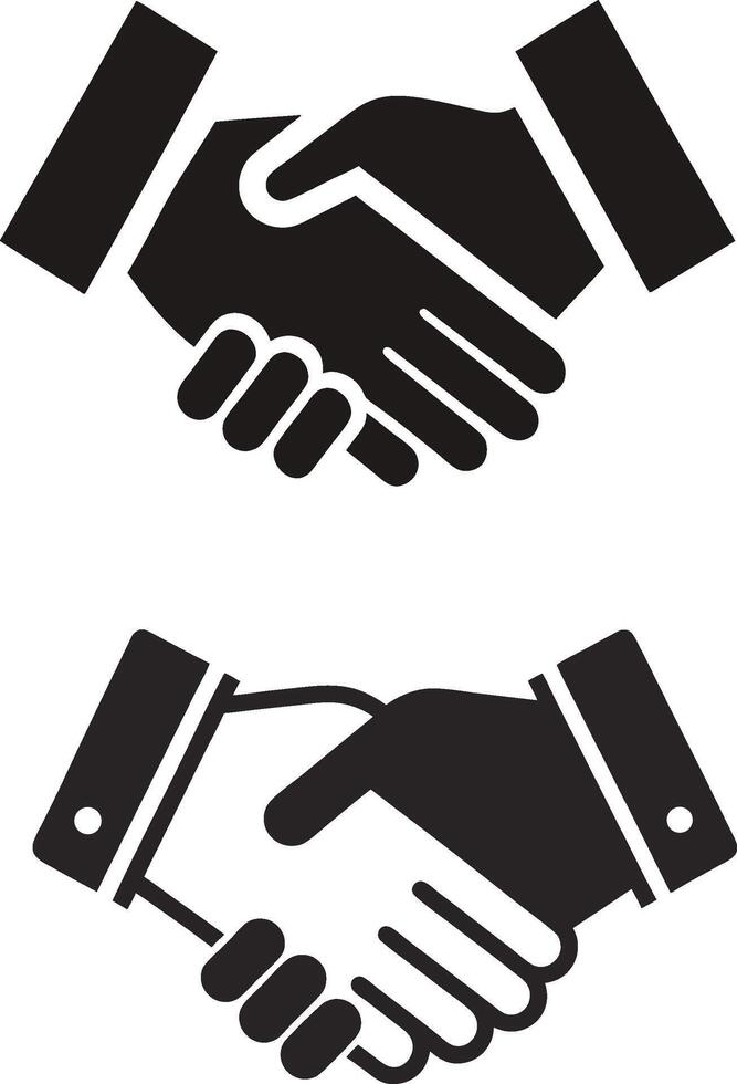Handshake Icon Set vector