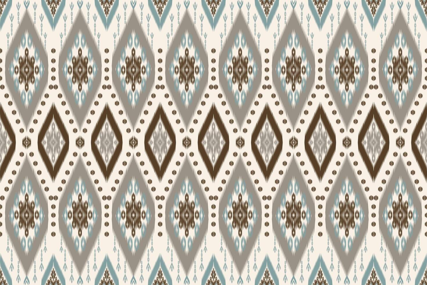 a brown and blue ikat pattern design for background backdrop carpet wallpaper clothing vector