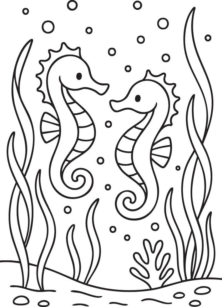 Underwater Fish Friends vector