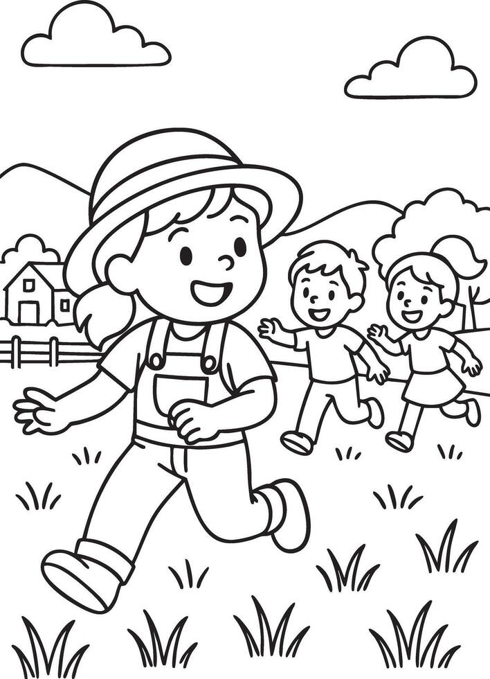 Cute Garden Girl vector