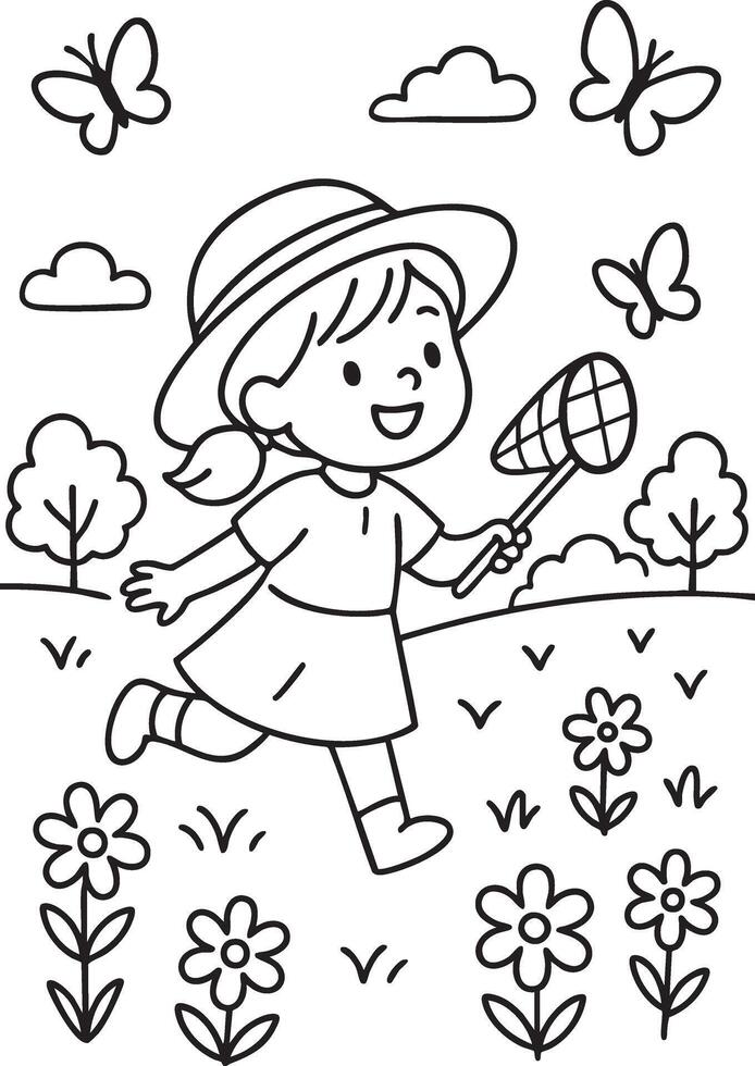 Smiling Garden Girl vector
