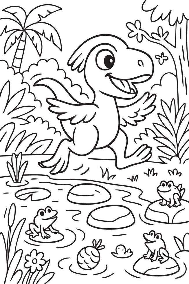 Super Easy Dinosaur Coloring Book vector