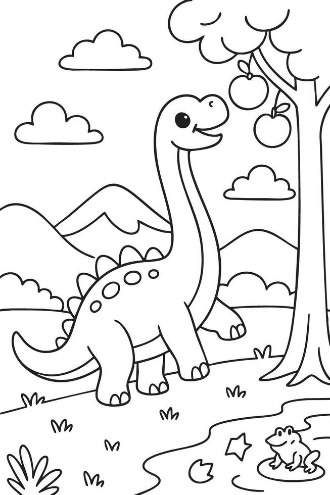 Rawr Dinosaur Coloring Book vector