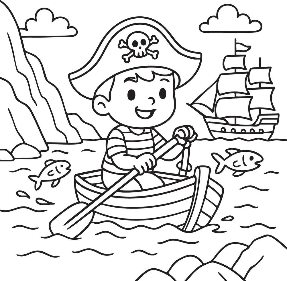 Easy Pirate Fun for Kids vector