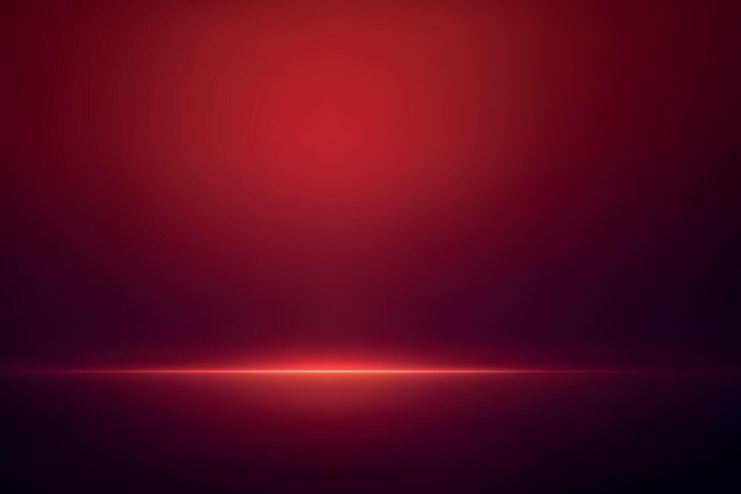 Dramatic red light beam over dark atmospheric background vector