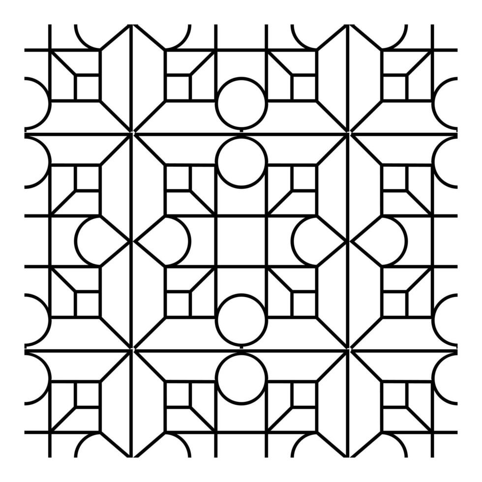 Geometric Crossbars and Circles Seamless Design vector