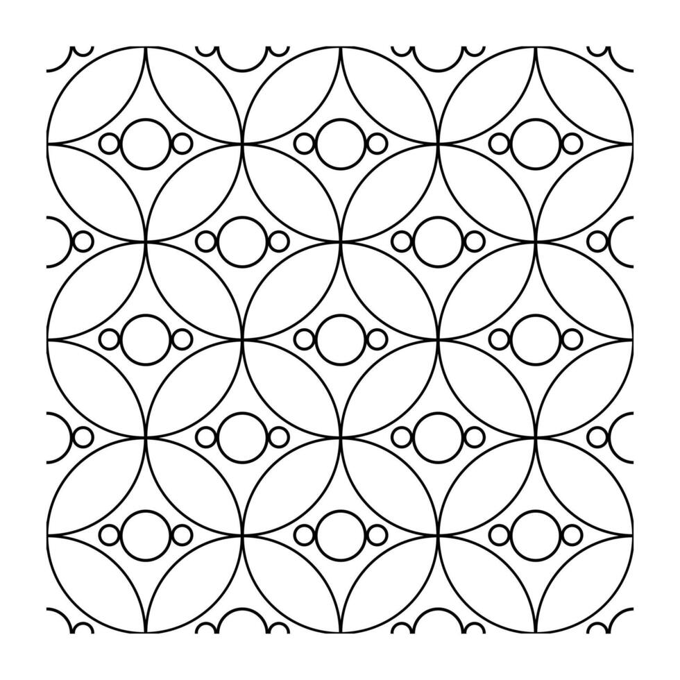 Minimal Geometric Circles Seamless Line Pattern vector