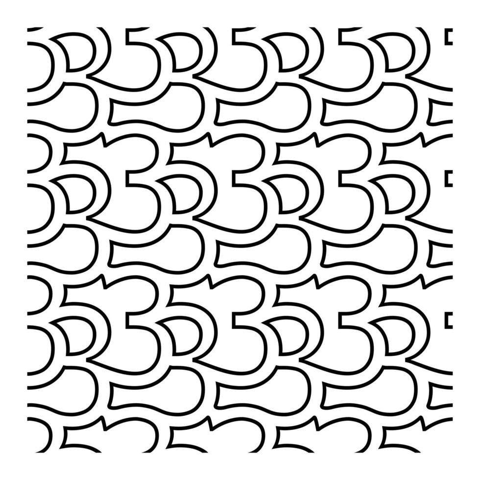 Minimal Seamless Pattern With Repeating Number Three vector
