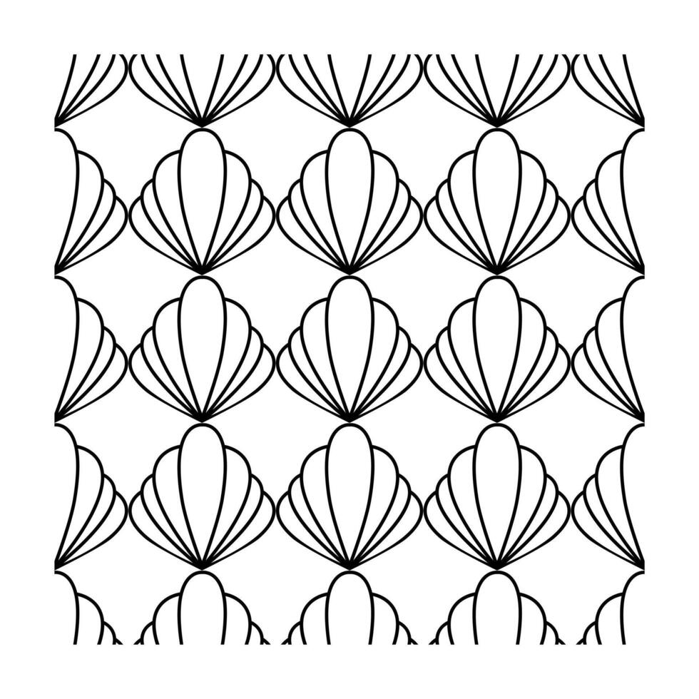 Curved Teardrop Shape Seamless Repeating Pattern vector